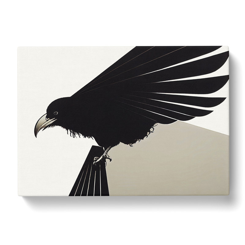 Handsome Raven Bird - Wrapped Canvas, 35cm H x 50cm W x 3cm D