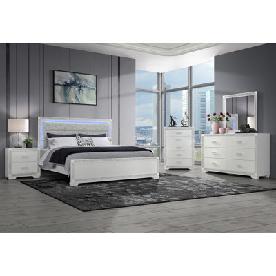 Ensemble de chambre avec grand lit 5 pièces Soulmarie
