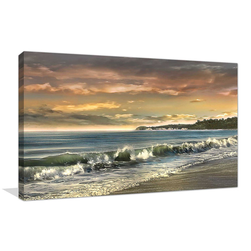 «Warm Sunset», reproduction, H 18 po x l 30 po x P 1 po, Toile tendue