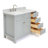 43 " W Freestanding Standard Free Standing 1 Single Vanity Bathroom Vanity With Carrara Marble Top-137993440-137993439-85363968