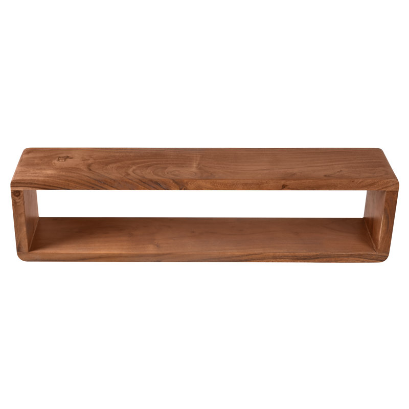 Berardi Acacia Solid Wood Accent Shelf, 20cm H x 80cm W x 15cm D