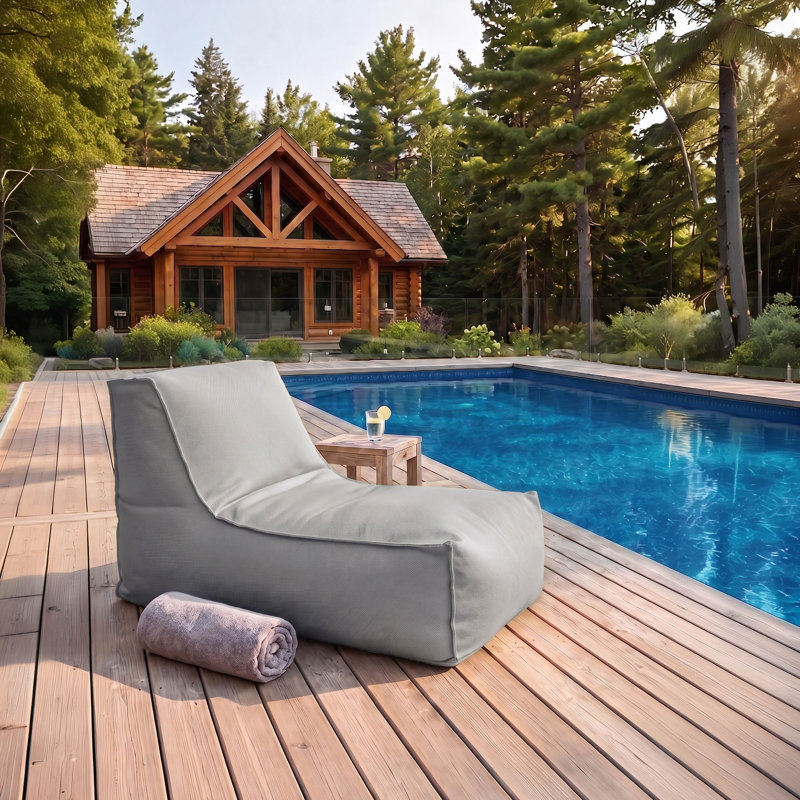 Alpine Large Outdoor Friendly Bean Bag Chair & Lounger, Gray