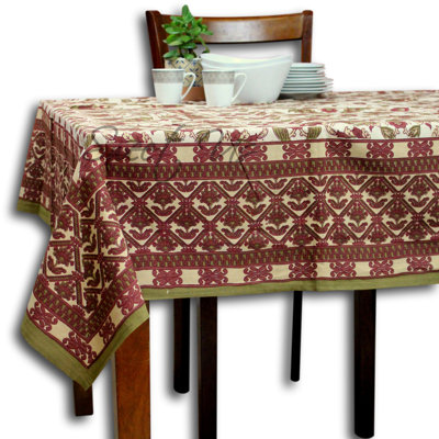 Cotton Floral Tablecloth Rectangle