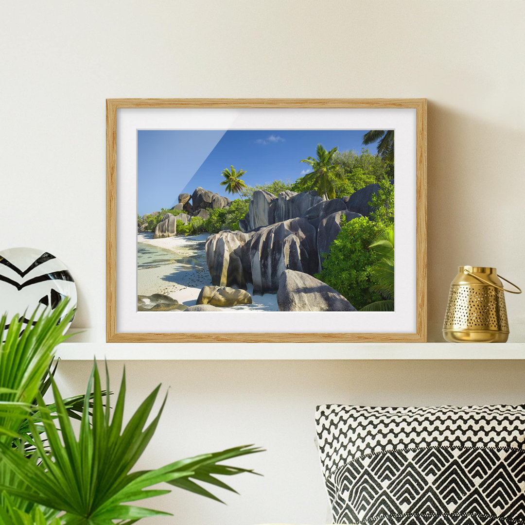 Gerahmtes Poster Dream Beach, Seychelles