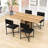 5-Piece Space-Saving Extendable Dining Table Set with Storage Rack and Upholstered Chairs-2042827000