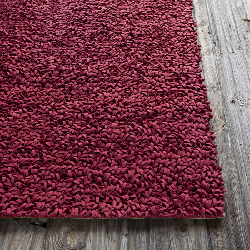 Tapis rouge poils longs Leone, Rectangle de 2 pi x 3 pi