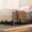 Lit plateforme double, base de lit en métal avec station de charge, aucun sommier nécessaire (beige), silencieux, facile à assembler.-985794928