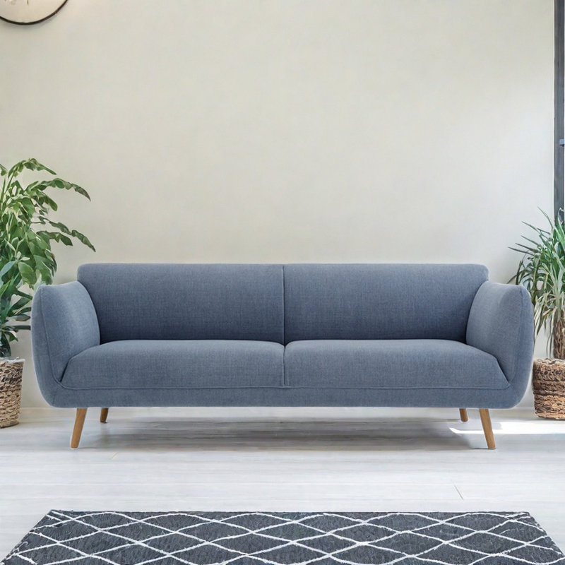 Creative Leisure Sofa Upholstered 82.6'' Sofa, Blue