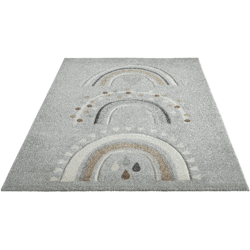 Power Loom Grey Rug, Rectangle 120cm x 170cm