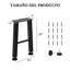 Set of 2 X-Shape Steel Table Legs | Heavy Duty H-Style Base for Dining, Kitchen Island & Coffee Tables, Sturdy Support