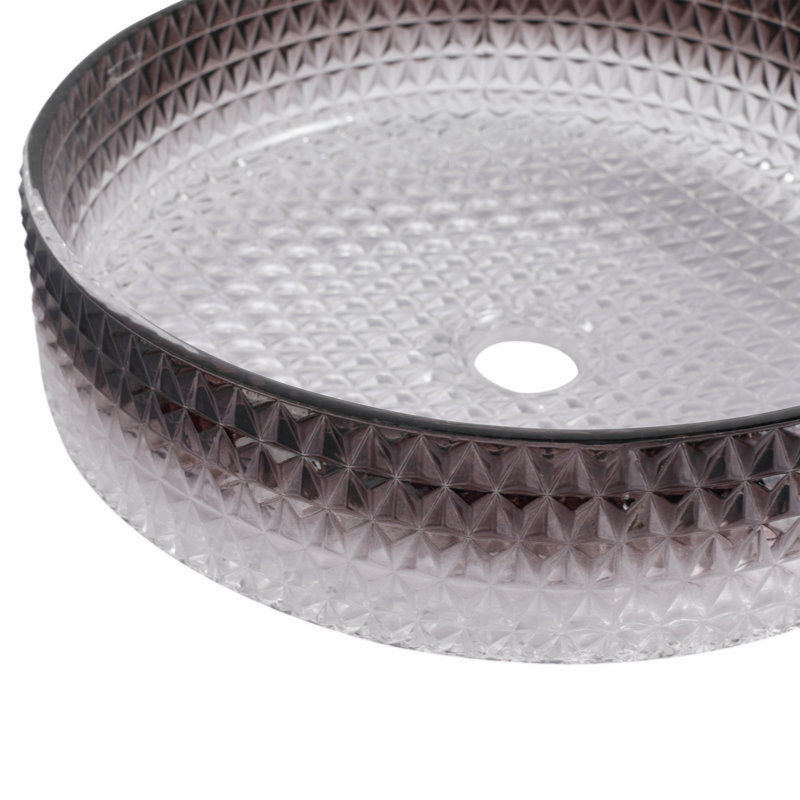 Wenty 15.55'' Glass Circular Bathroom Sink