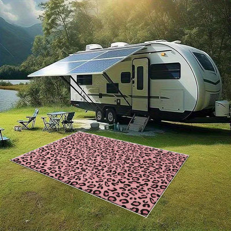Pink Leopard Print Area Rug, Soft And Lightweight, Suitable For All Seasons, Easy To Maintain And Easy To Clean, Machine Washable Carpet Floor Mat, Suitable For Living Room, Bedroom, Hallway, Balcony, Patio, Room Decor, Home Decor, Outdoor Decor