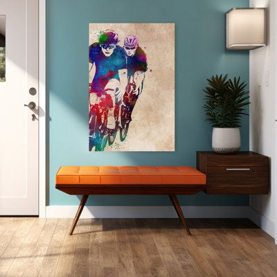 «Vibrant Cycling Action», art mural contemporain