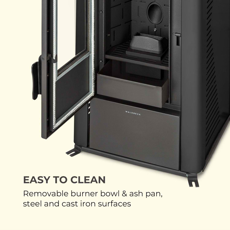 Waldbeck 51cm W Electric Stove with 10 BTU, Black