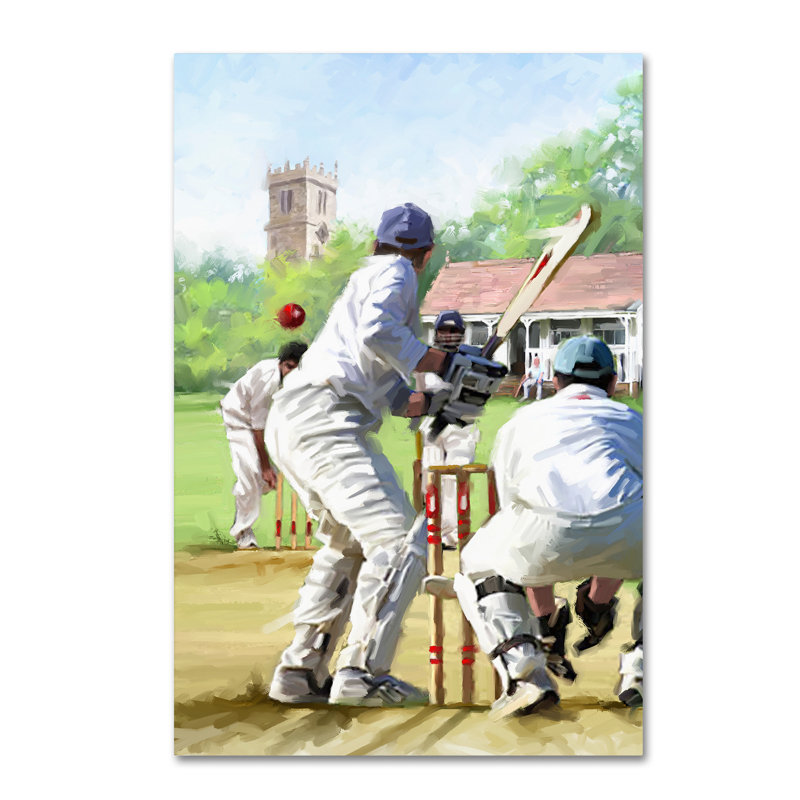 Armand, «Cricket joueurs», reproduction sur toile, H 19 po x l 12 po x P 2 po