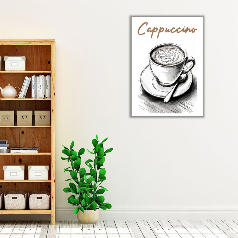 Cappuccino - reproduction d'art sur toile, H 24 po x l 18 po