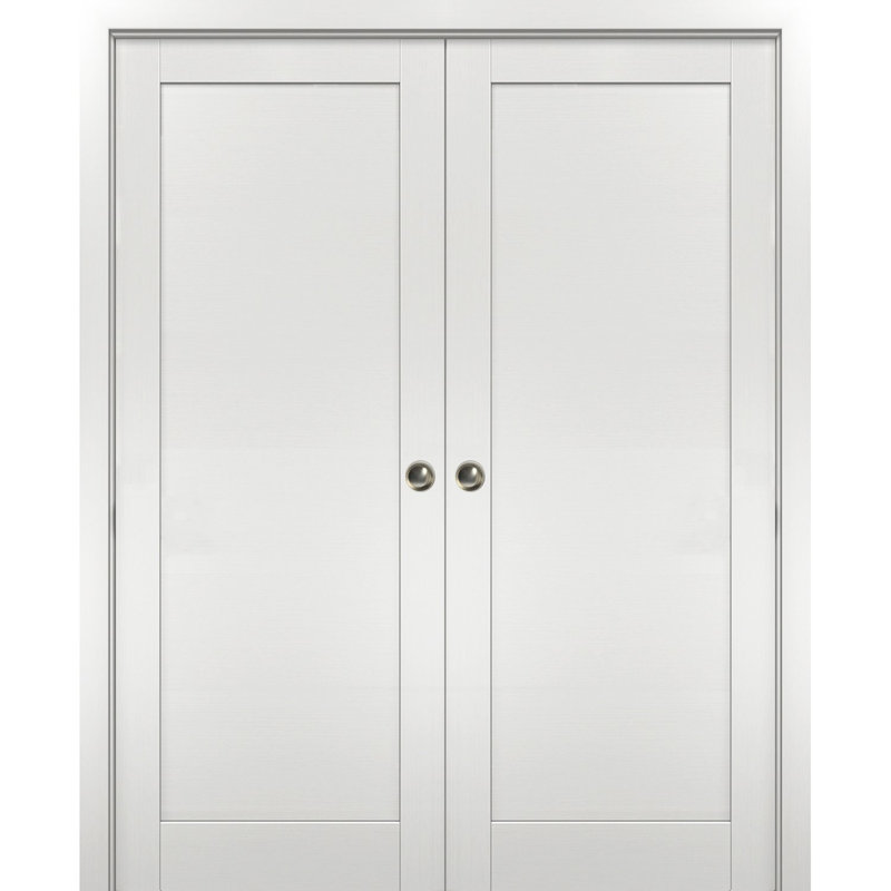 Portes blanches à panneau coulissant Quadro, 60 po x 80 po