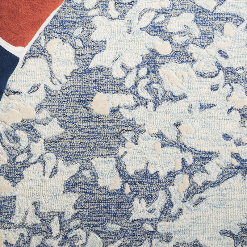Nashley 403 Hand Tufted Wool Pile Abstract Rug, Rectangle 5' x 8'