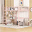Lit mezzanine en métal avec tablettes à 4 niveaux et rangement-2055445005