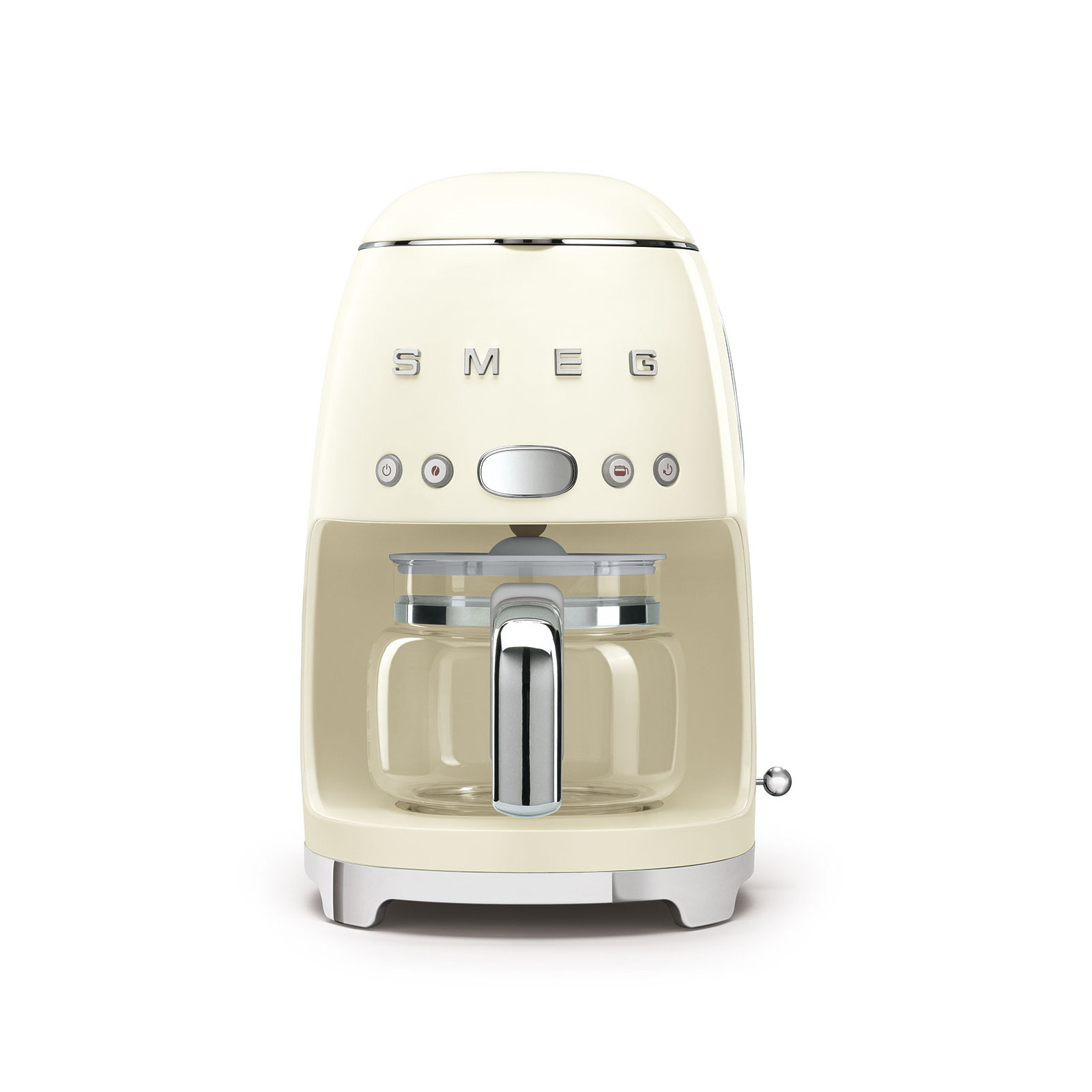 SMEG 50's Retro Style 10-Cup Drip Coffee Machine with Filter, Cream