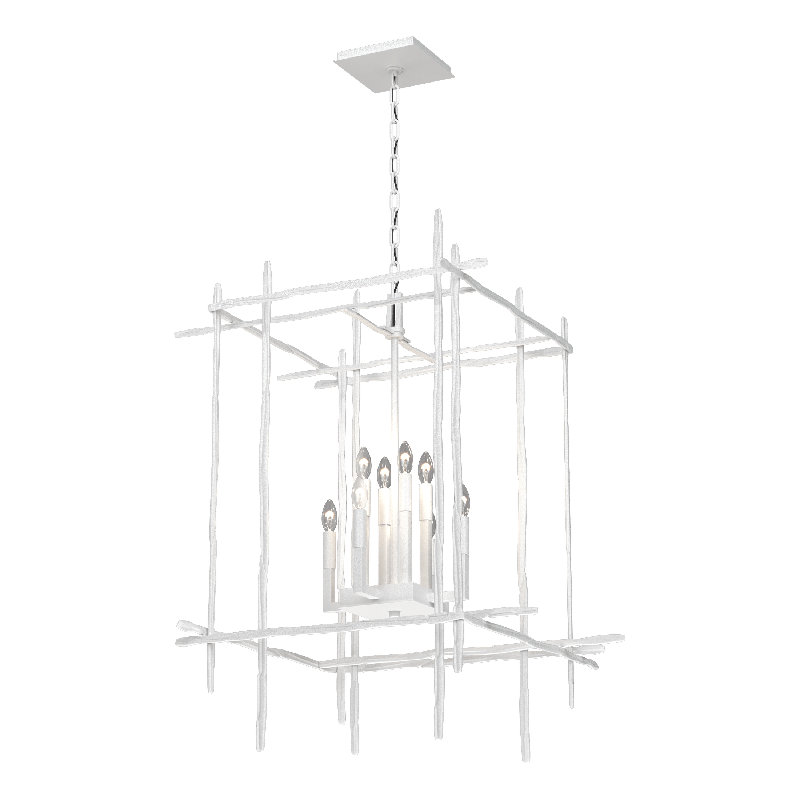 Tura - Light Rectangle Chandelier, White, Small