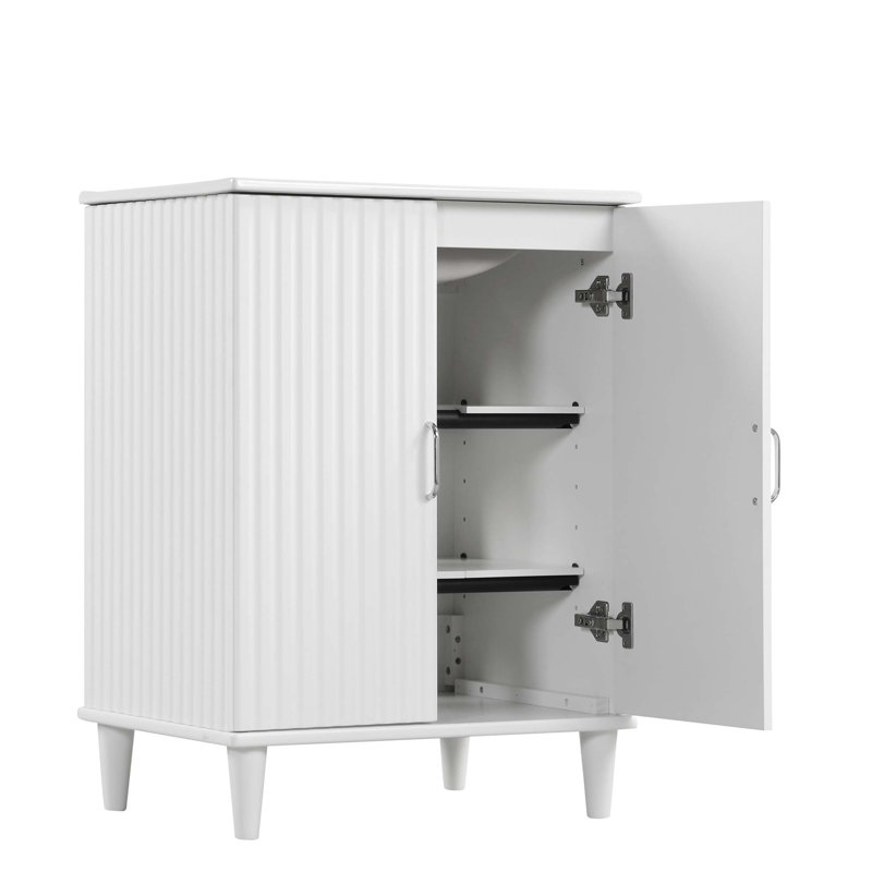 Meuble-lavabo avec tablettes réglables