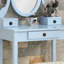 Ensemble coiffeuse et tabouret de maquillage Landisburg-488950443