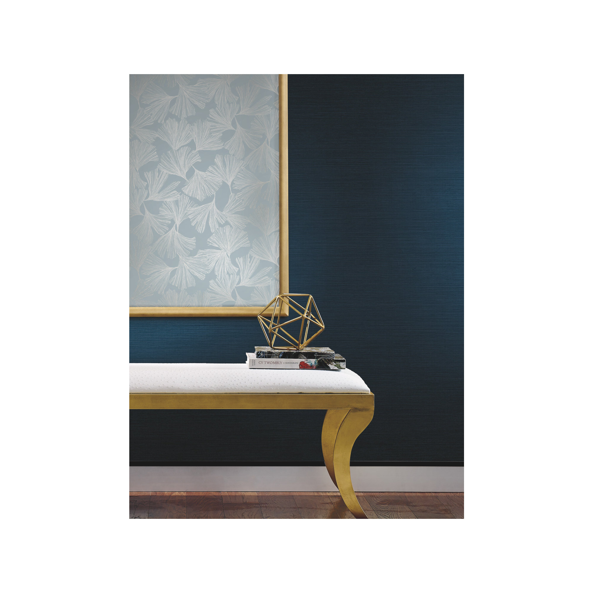 Almerton Modern Floral Wallpaper, Blue