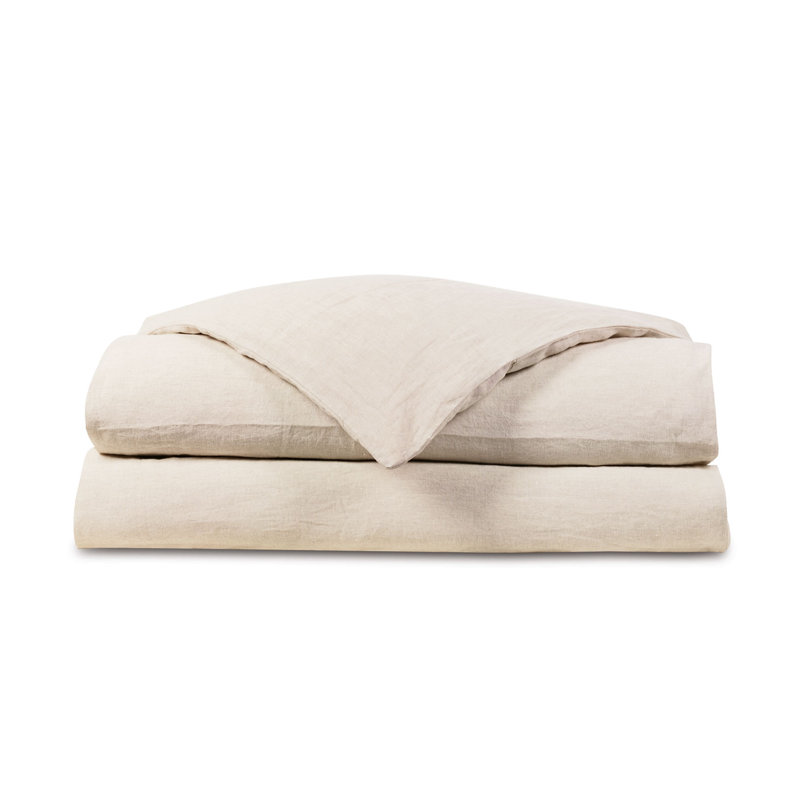 Shiloh Modern & Contemporary Linen Duvet Cover, Natural, Full Duvet Cover