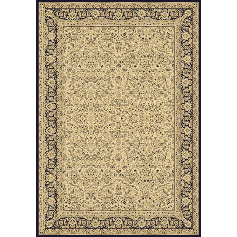 Tissage à la machine oriental Ivoire Tapis décoratif, Rectangle 2 pi x 3 pi 6 po