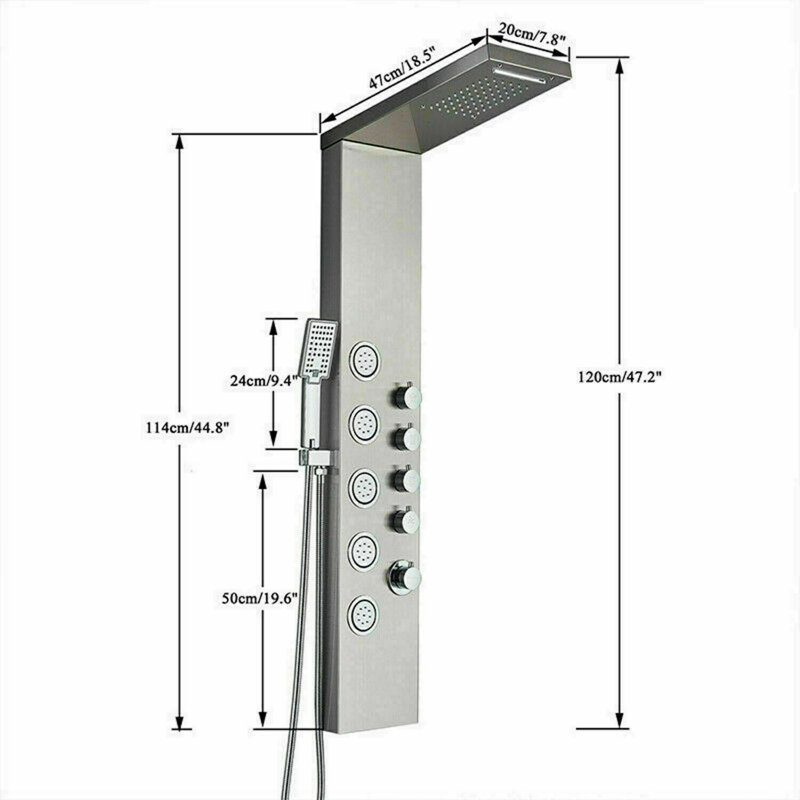 47'' Shower Panel with Fixed Shower Head