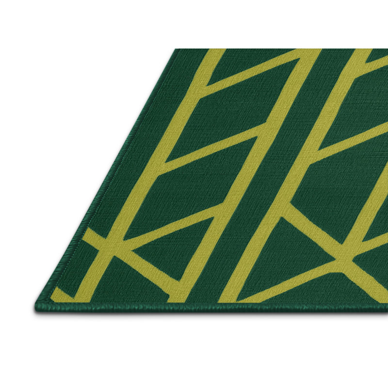 Tapis vert en treillis lavable à la machine, Rond 4 pi