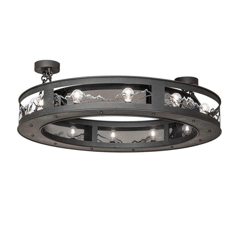 Lustre de montagne de 48 po de large Philus