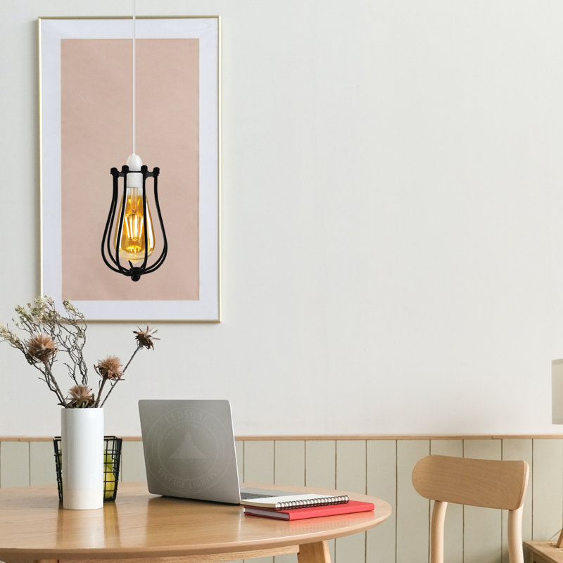 17cm H Metal Lamp Shade, Black