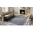 Omveer Border & Stripe Shag 200 Performance Striped Rug-853486827