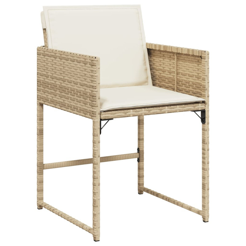  Garden Dining Set Beige, Brown