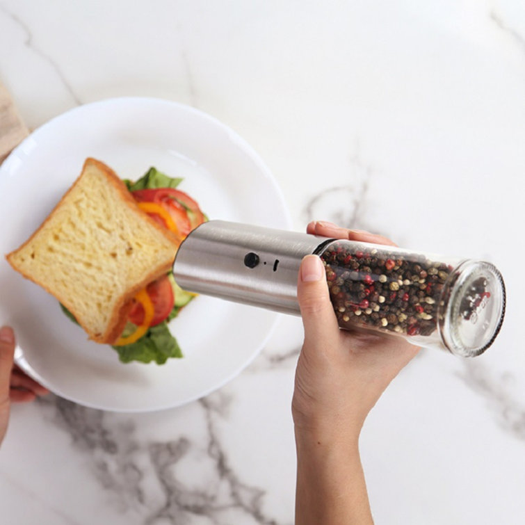 Salt or pepper Mill VELO, electric with tilt sensor USB – Gourmet  Kitchenworks