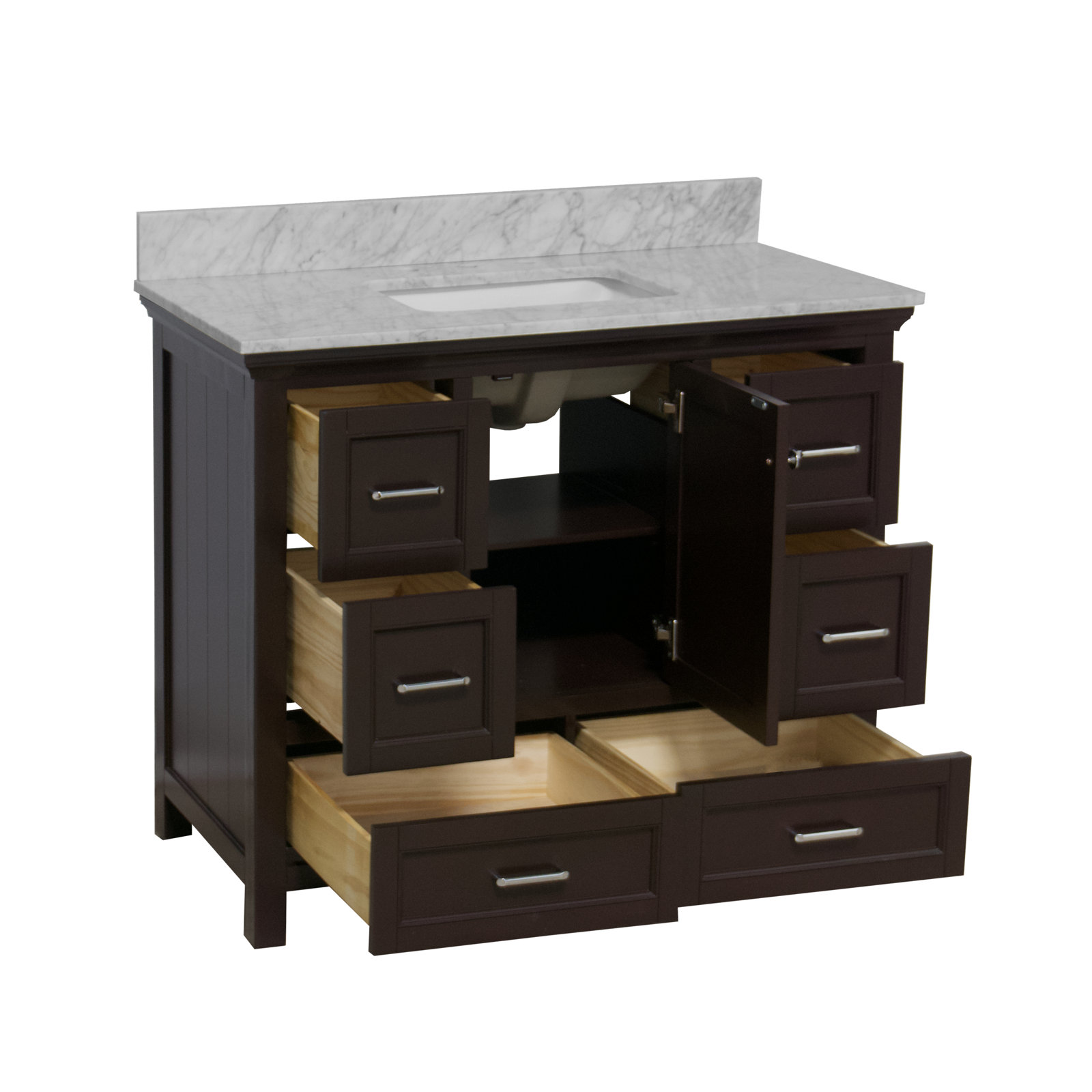 Maven 42'' Single Bathroom Vanity, Chocolate