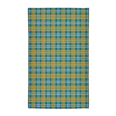Tapis bleu sarcelle écossais