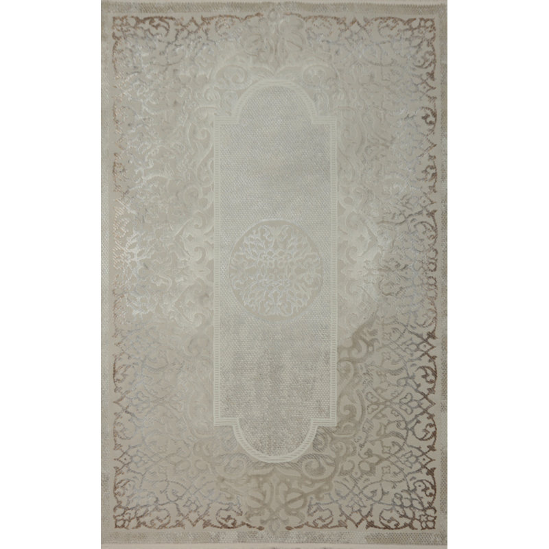 Tapis élégant à motif traditionnel 5 x 7 avec motif ornemental distinctif