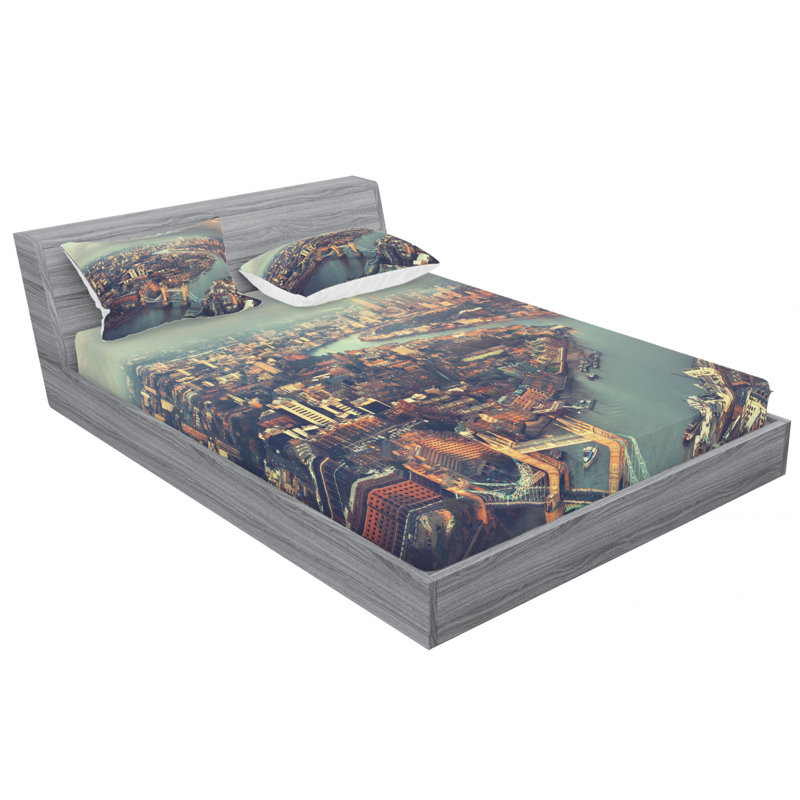 Microfiber Sheet Set, Queen Sheet Set with Fitted Sheet
