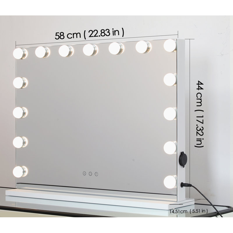 Mulan Flat LED Mirror, White