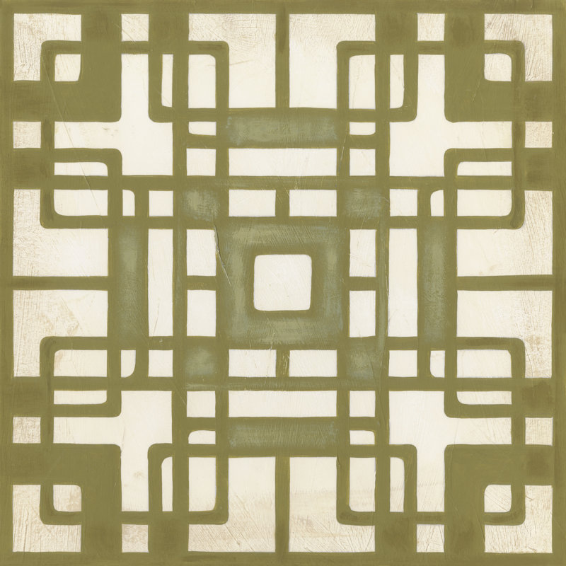 Deco Tile II - Wrapped Canvas Painting, 122cm H x 122cm W x 3.8cm D