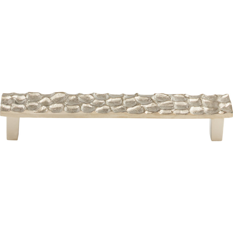 Cobblestone 6 5/16" Center to Center Bar Pull, Polished Nickel