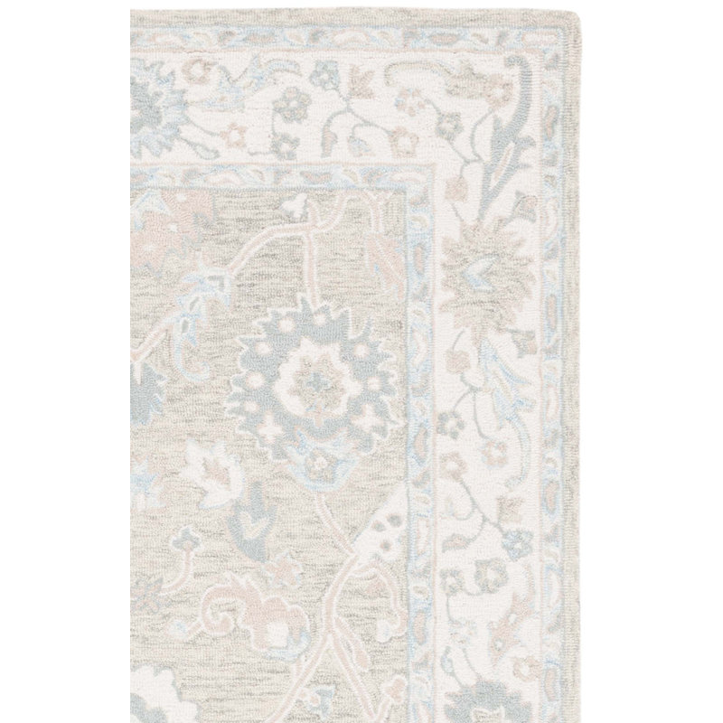 Ebony Hand Tufted Wool Pile Oriental Rug, Rectangle 8' x 10'