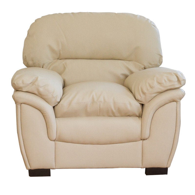 Sarno Faux Leather Armchair, Cream