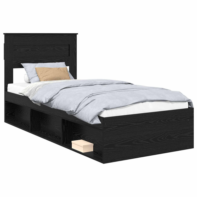 Solid Wood Bed Frame, Single (3'), Concerte Grey