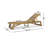 Chaise Lounge For Outdoor Space Patio Poolside, Metal And Wood-111591049-111591048
