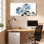 Tableau aquarelle florale d'hortensias sur toile tendue, idéal pour décorer le salon ou la chambre.-1968716279