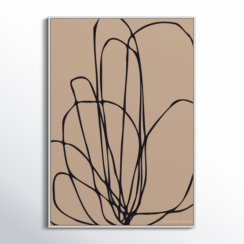 Tracings 3 by Romina Gadler - Framed Wall Art, 38" H x 26.5" W x 1.25" D, White Framed Canvas